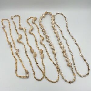 HAWAIIAN SHELL NECKLACES SET OF 5